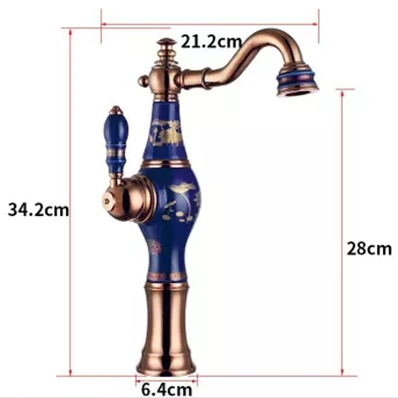 New Arrivals Top-grade Brass and Jade Basin Sink Faucet Deck Mounted Bathroom Water Tap Hot and Cold Mixer Tap Basin Faucet