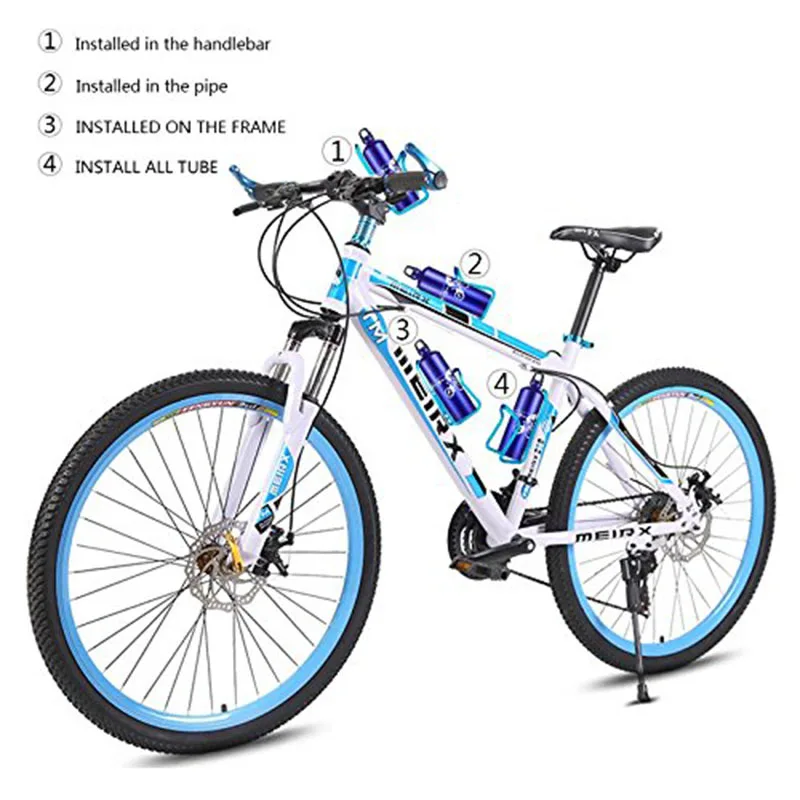 1 pz portabottiglie per bicicletta in lega di alluminio bici ciclismo staffa ciclismo bere tazza d\'acqua cremagliera accessori ciclo