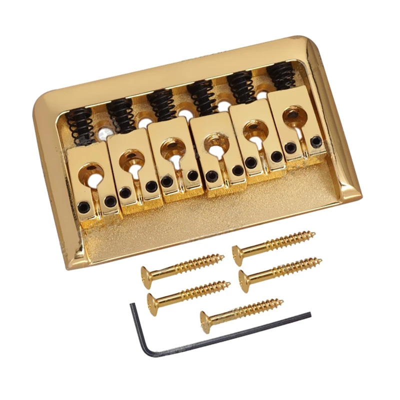 A Set Gold Black sliver Electric Guitar Bridge Saddle Hardtail Bridge Top Load Musical Instrument Guitar Accessories