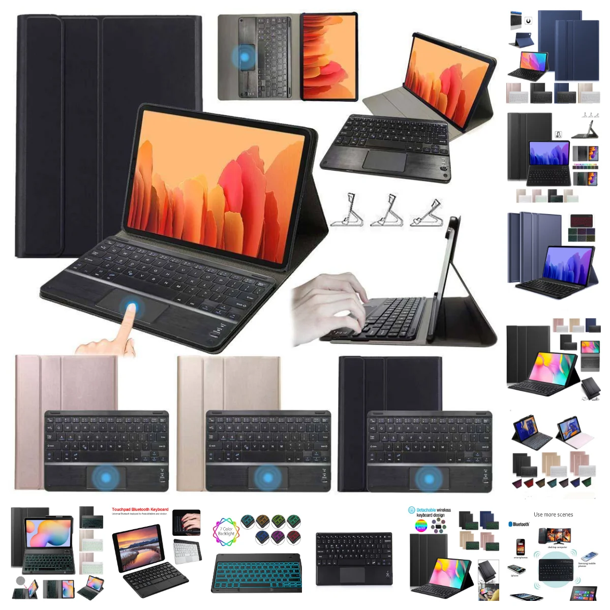 

Magnetic Backlight Bluetooth Keyboard Tablet Case for Lenovo Tab M10 PLUS TB-X606F TB-X606X TB-X306F X605F Touch Keyboard Cover