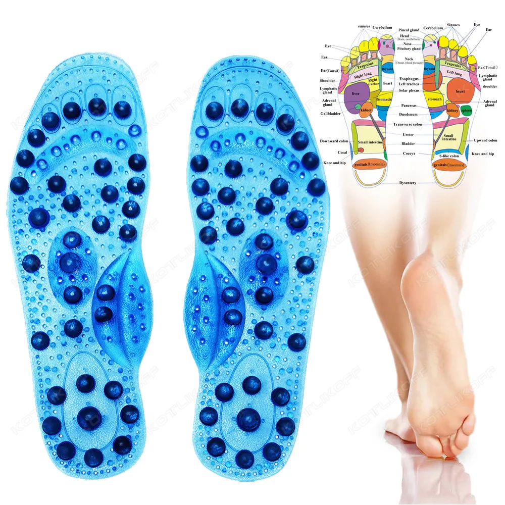 Terapia magnetica Solette per massaggio per scarpe Digitopressione del piede Sottopiede magnetico potenziato Piedi per terapia dei punti Cuscinetti