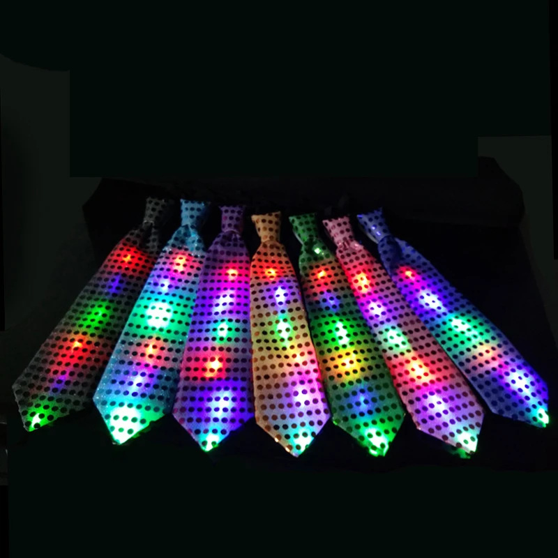 

15pcs/lot Newest Design Fashion Led Flashing Necktie Light Up Tie Novelty Men Suit Ties Performance Decoration Party Supplies