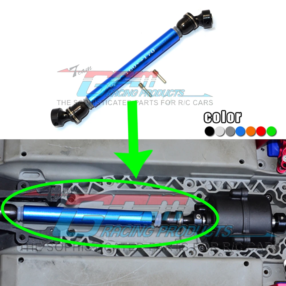 

GPM металлический алюминиевый сплав + стальной задний приводной вал коробки передач для вершины 1/10 брикет 2,0 86086-4 монстр-ТраК