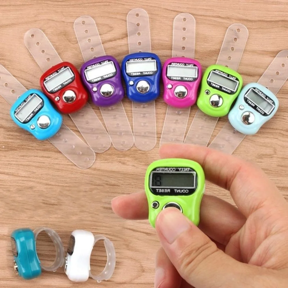 500PCS Electronic Finger Ring Hand Counter Digital LCD Tasbee Tasbih Row Counter Free Shipping