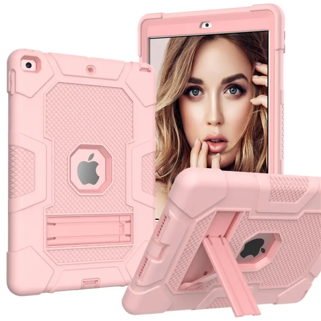 

Heavy Armor Shockproof Cover Silicone Tablet Stand Case For IPad 10.2 2019 2020 7th Gen A2198 A2200 A2197 A2270 A2428 A2429 Case