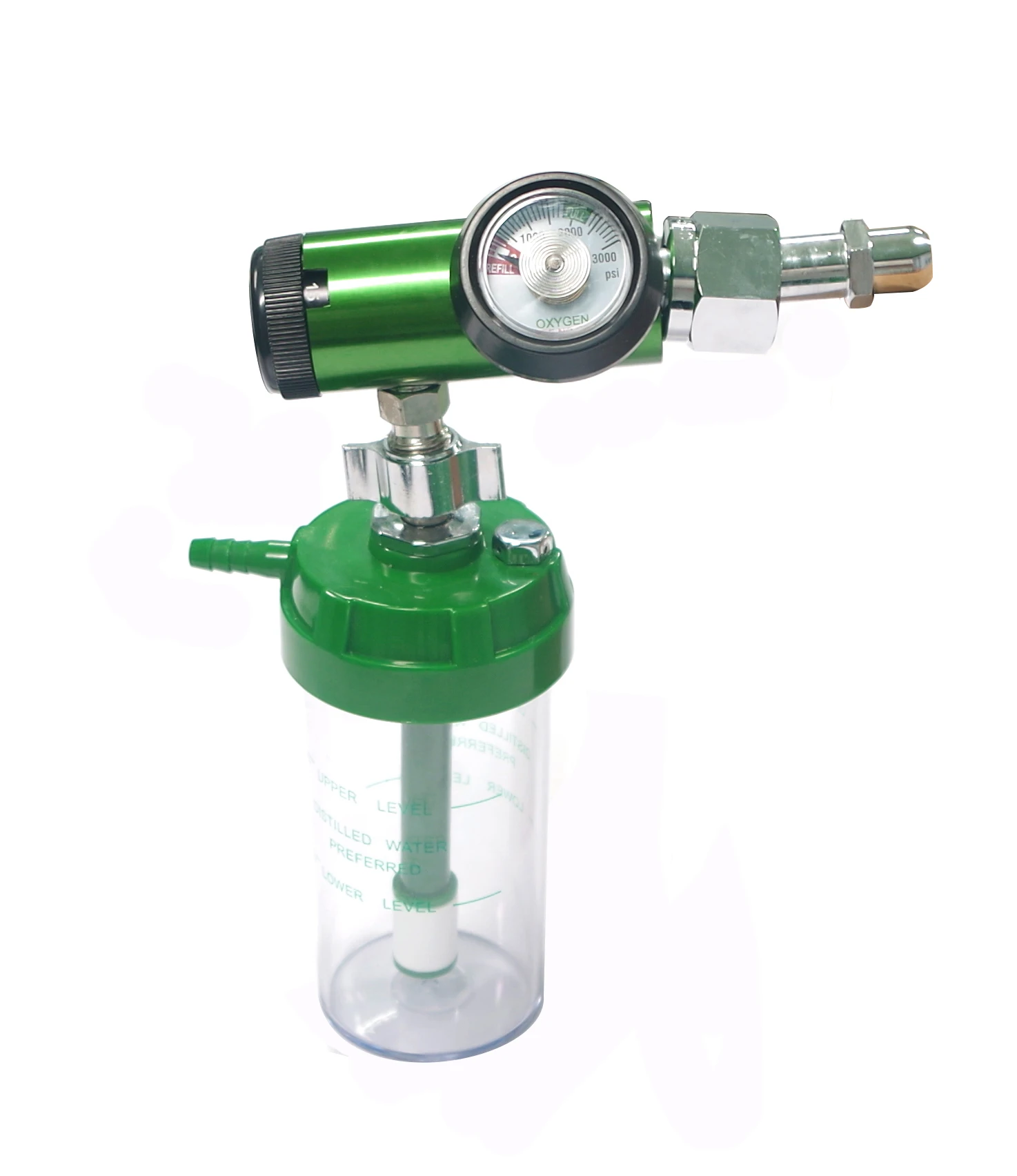 

CGA540 CGA870 Medical Gas Oxygen Pressure Regulator With 250ml Humidifier for Oxygen Cylinder 3000psi