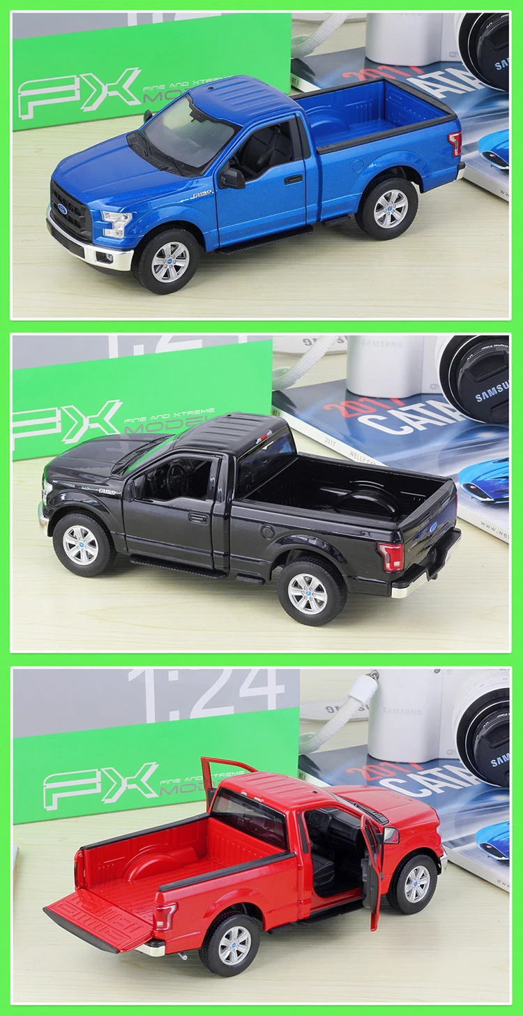 WELLY Diecast Model Car 1:24 Scale 2015 Ford F150 Regular Cab