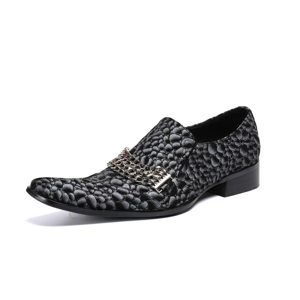 2021 Summer Autumn Dress Leather Shoes Man Pointed Toe Business Python Pattern Slip-on 
