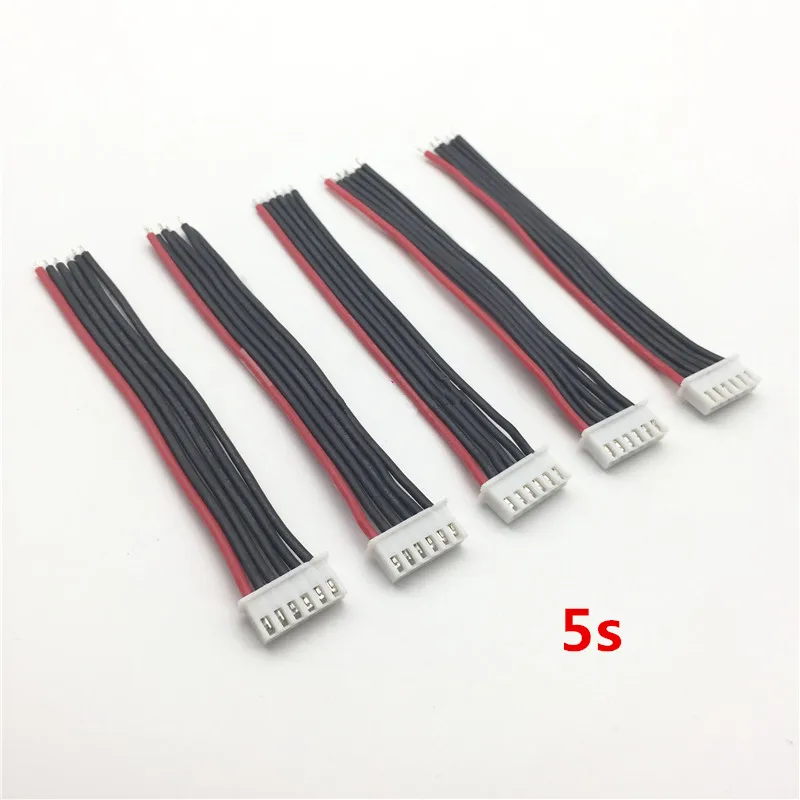 5 stücke 2s 3s 4s 5s 6s RC LiPo Akku Balance Ladegerät Stecker Kabel 100mm 22AWG Silikon Draht JST-XH Balancer Stecker – Detail 5