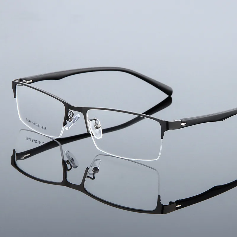 Optical Metal Glasses Frame Men Retro Clear Myopia Prescription Eyewear Square Designer Eyeglasses Frame Unique Hinge