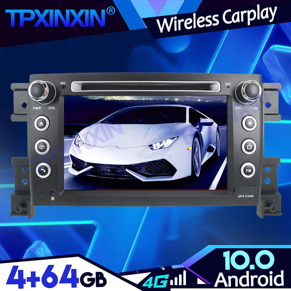 

PX6 IPS Carplay Android 10 4 + 64 ГБ для Suzuki Grand Vitara 2005-2012 ленточная запись мультимедийный плеер головное устройство Navi GPS Авторадио