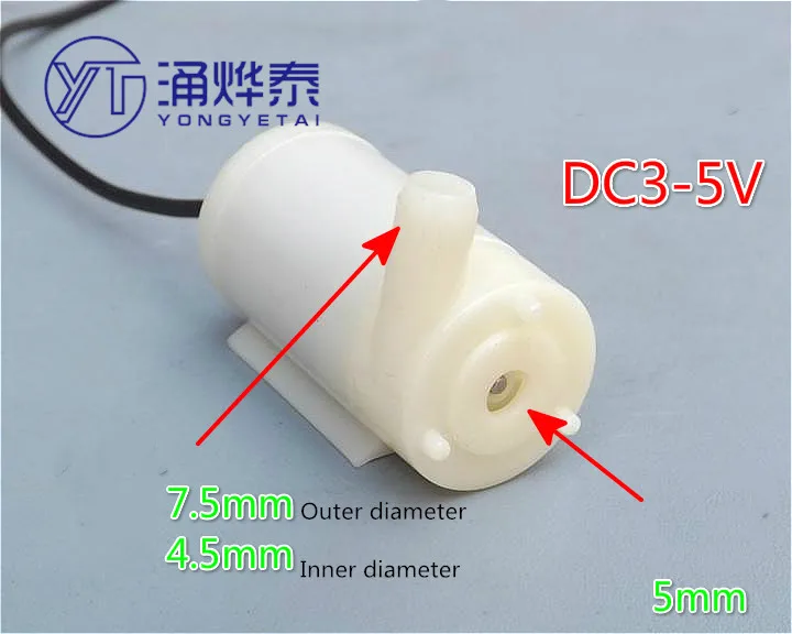 YYT DC 3V small water pump Horizontal small submersible pump DC3W fountain Vertical mini micro 4.5V 5V 6V available