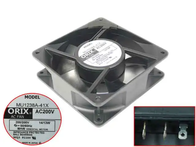 

ORIX MU1238A-41X AC 200V 0.16A 120x120x38mm 3-Wire Server Cooling Fan