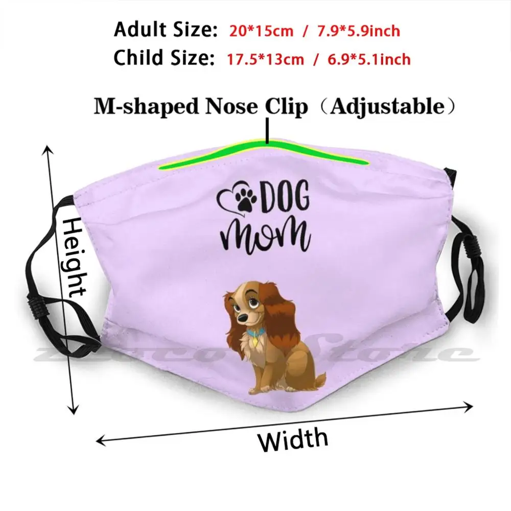 Cão mãe lavável tendência personalizado pm2.5 filtro máscara cães cães bonitos cães fêmea cão menina senhora tramp