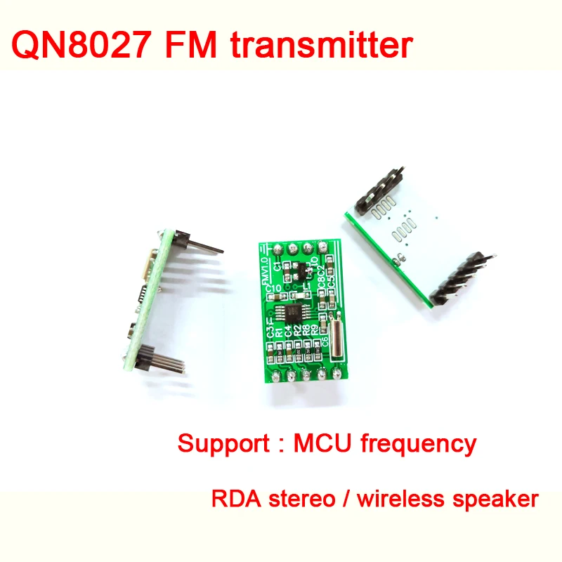 QN8027 FM transmitter module 76-108MHz audio wireless transmission module RDS stereo