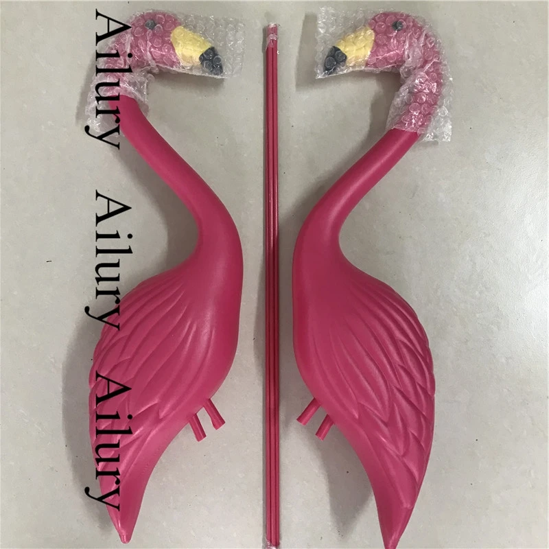 Ins Simulation Pink Flamingo Decorations,Lawn Garden Villa Decor,Outdoor Shooting Props,Wedding Plastic Model Cute Animals