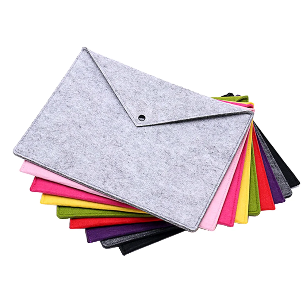 1PC Simple A4 Big Capacity Document Bag pad Business Briefcase File Folders Chemical Felt Filing Products Office Supplies