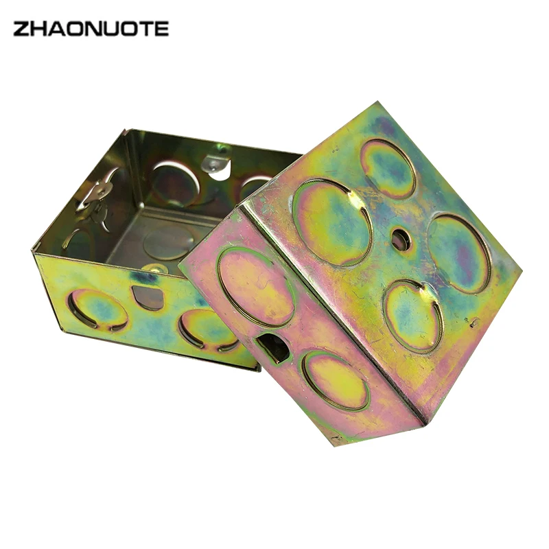 Type 86 Concealed Bottom Box 75*75*40mm Metal Iron Wire Junction Box Project Case