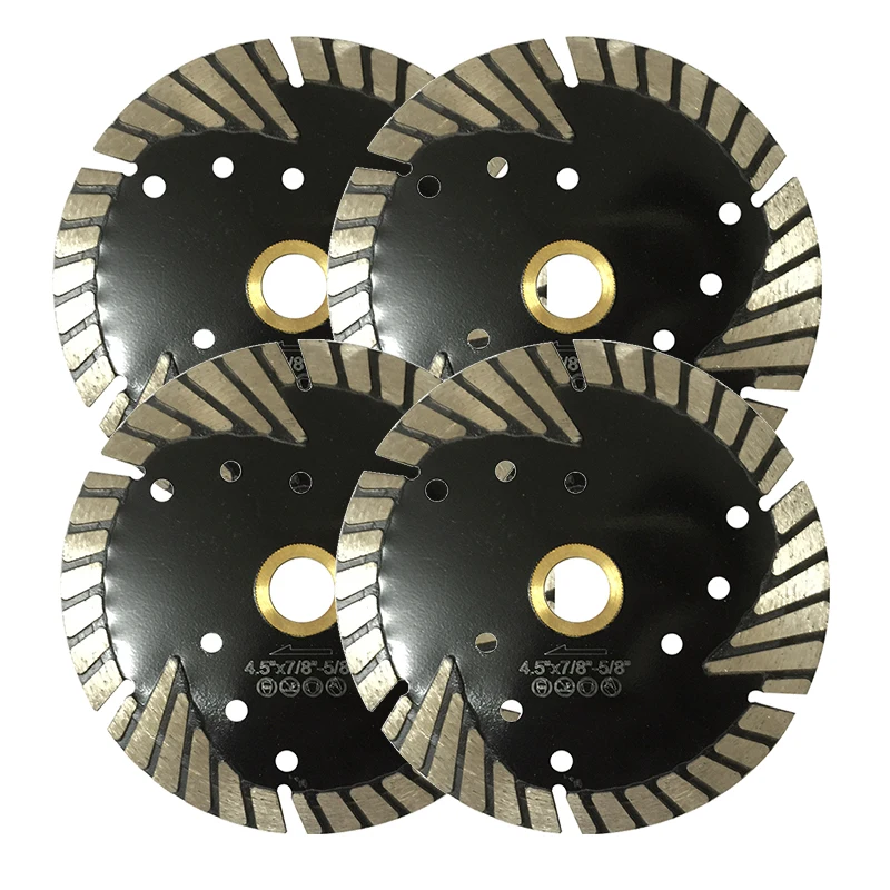 4 Stks/partij 180X7X22.23Mm Koude Pers Turbo Diamant Zaagblad Voor Bakstenen, Graniet, marmer En Beton. Nat Snijden! Universele Cut.