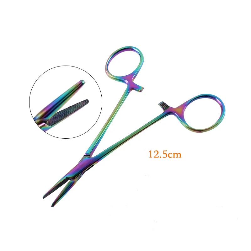 Gold Grabbed Ophthalmic Needle Holder Double Eyelid Stainless Steel Needle Holder For Surgical Suture As Embedding Tool