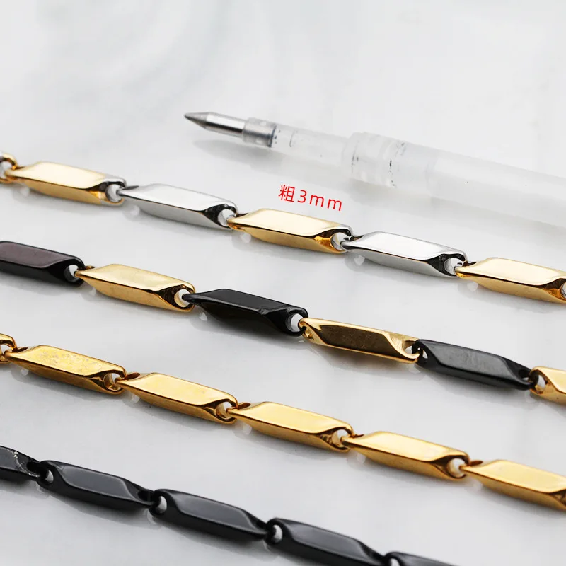 Fashion Titanium Steel Melon Seed Chain Stainless Steel Necklace Couple Models Jewelry Wholesale Hot Sale