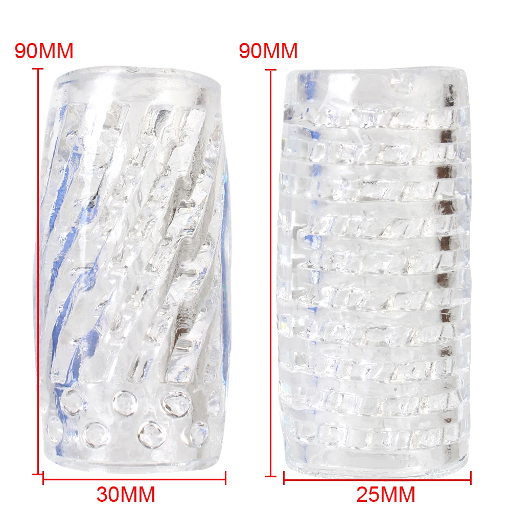 9cm Transparent Male Masturbator Artificial Pussy Vaginal for Men 18 Glans Sucking Penis Pump Spikes Exerciser Sex Toys Erotic - Image 6