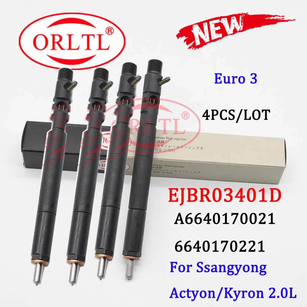 A6640170022 EJBR03401D Diesel Nozzle Common Rail Injector A6640170021 EJB R03401D for SSANGYONG Actyon 200 2.0L Kyron 2.0L D20DT