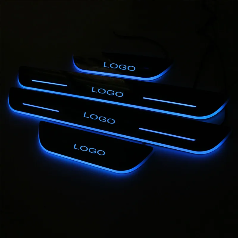 CAR LED DOOR SILL CAR PLATE FOR KIA SPORTAGE R 2011-2020 dynamic moving led light car threshold door sill