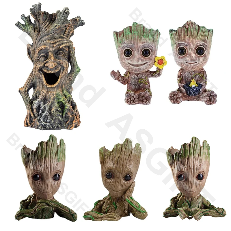 Aquarium Wood Tree Man Ornaments Dead Wood Smile Trunk Crafts Fish Tank Cave Garden Home Decoration