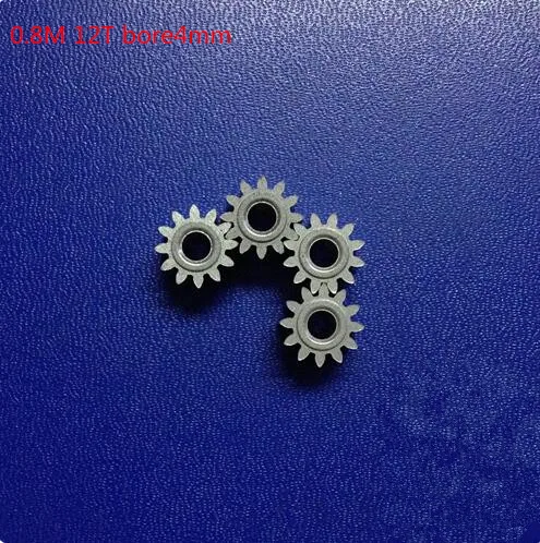 10 pcs/lot Mini gear 0.8 mould 4MM bore 12Tooth metal Motor Shaft Gear DIY Toys Parts gear