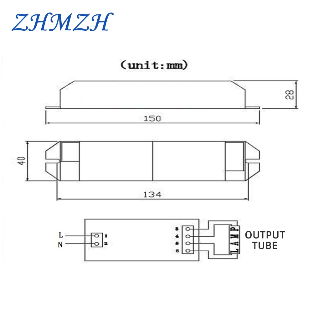 Universal Electronic Ballasts For UV Lamp Tube 4-18W 24W 36W 55W Ultraviolet Germicidal Lamp UVC Sterilizing Lights AC220V