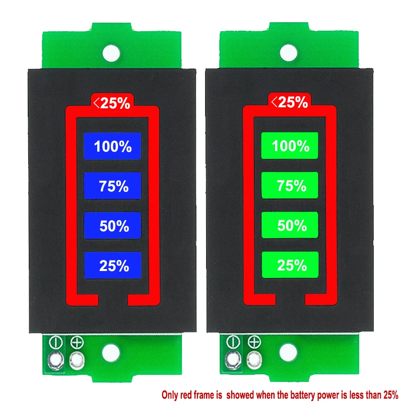 1S-4S-8S Single 3.7V Lithium Battery Capacity Indicator Module 4.2V Blue Display Electric Vehicle Battery Power Tester Li-ion