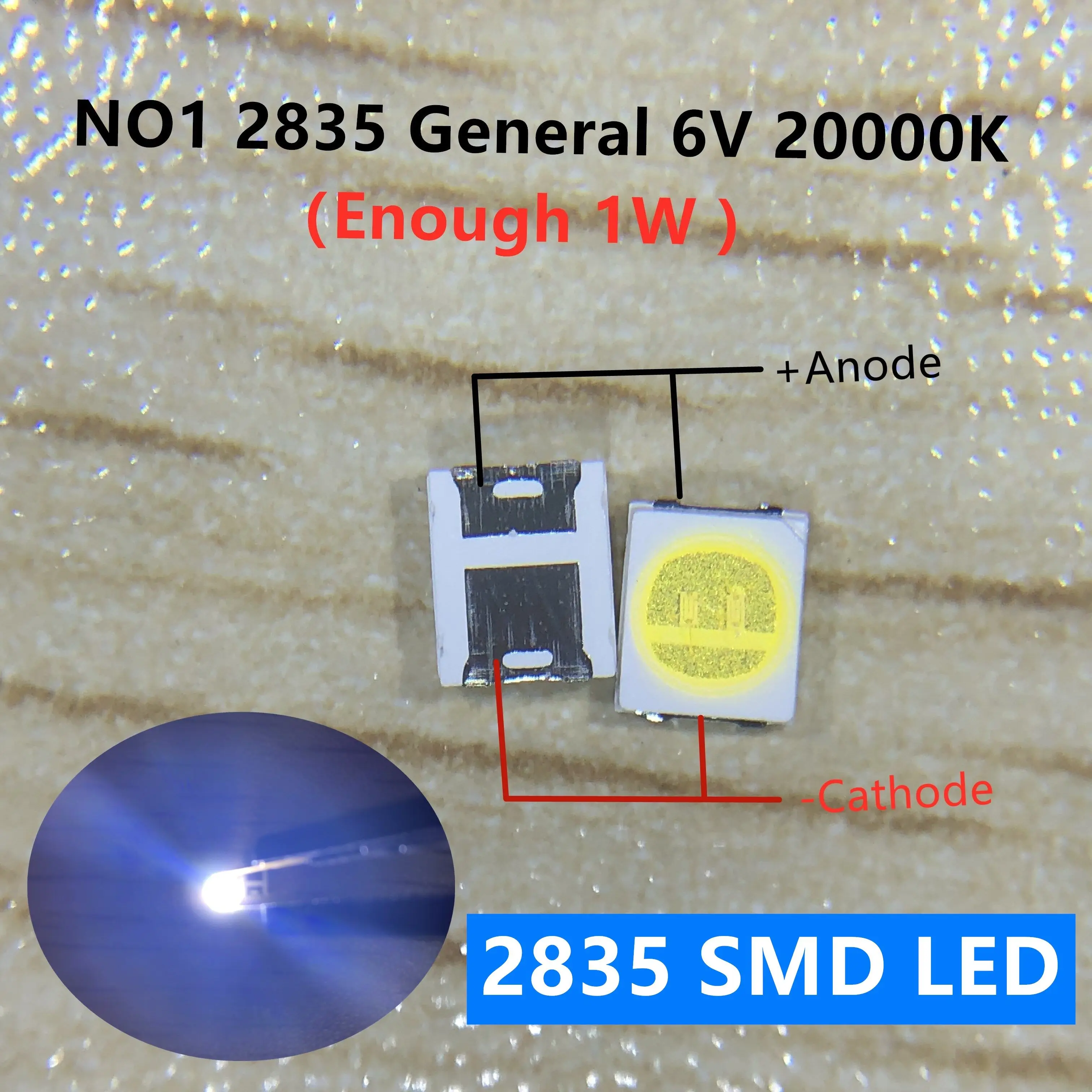 50 pz/100 pz per LG led tv retroilluminazione 2835 3030 3535 3V 6V 1W 3W kit electronique led per riparazione tv lcd freddo bianco freddo