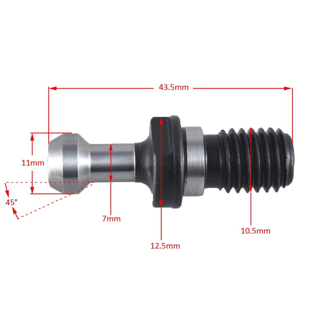 Pouvoir 3pcs BT30 45 Degree Pull Stud Retention Knob CNC Milling Tool Holder