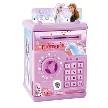 Disney girls frozen 2 fingerprint piggy bank princess elsa stitch password box storage box girl gift creativity toy