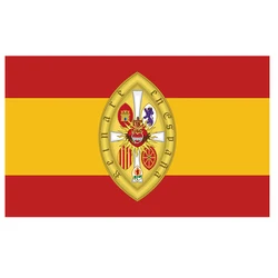 Spain Flag of Proposed Seal of the Spanish Consecration to the Sacred Heart of Jesus La Gran Promesa 3x5FT 90x150cm 100D Polyest