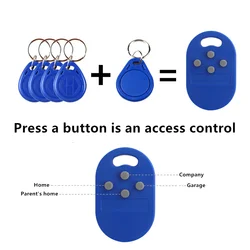 Access Control RFID Multiple T5577 EM 125khz Writable IC 13.56Mhz M1k S50 UID changeable Keychain Tag Token copy clone CUID