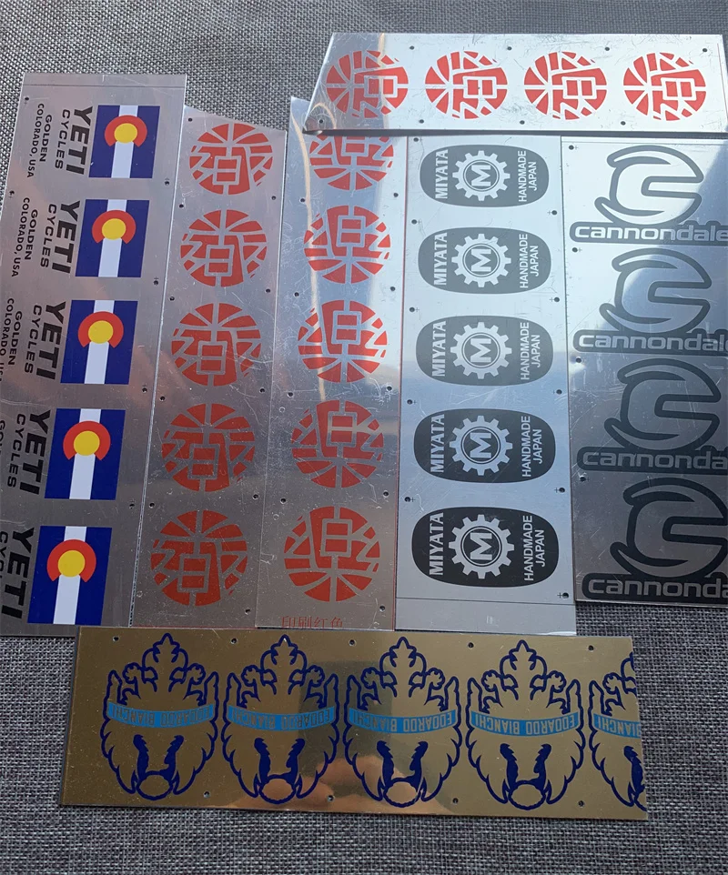 2x connondale vintage classic Bike Head Badge Aluminum Decals Stickers MTB BMX Folding Bicycle Frame Cycling Accessories emblem