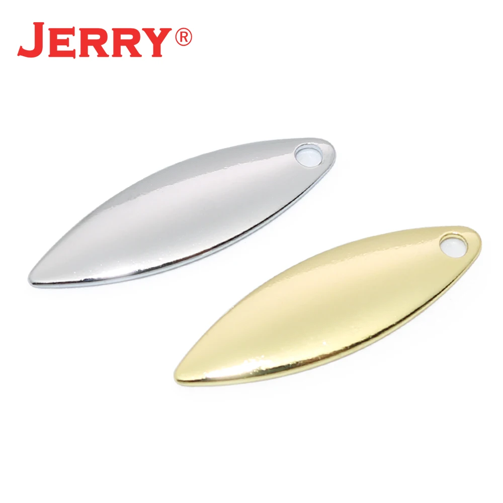 Jerry 100pcs Metal Willow Spinner Blades Smooth Colorado Spinnerbait Hard bait Accessories Tackle Craft Fishing tool