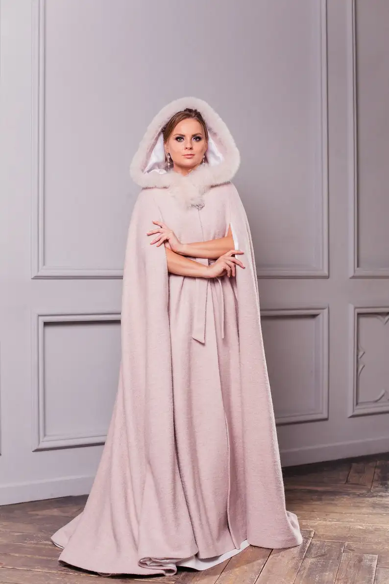 Winter Lange Vacht Bruiloft Mantel Warm Bridal Cape Custom Made Bruid Bolero Bruiloft Wrap