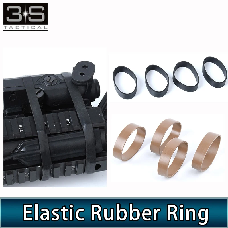 4pcs High-strength Rubber Ring Tactical Rubber Band Apron Hunting Accessory