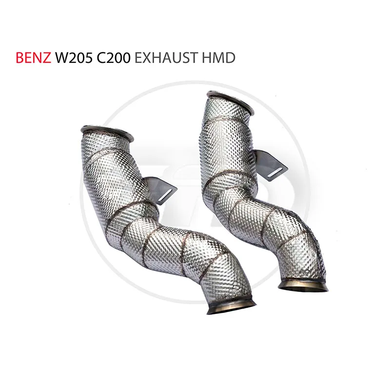 HMD Exhaust Manifold Downpipe for Benz W205 S205 C200 C260 C300 M274 M264 Engine Car Accessories With Catalytic Converter