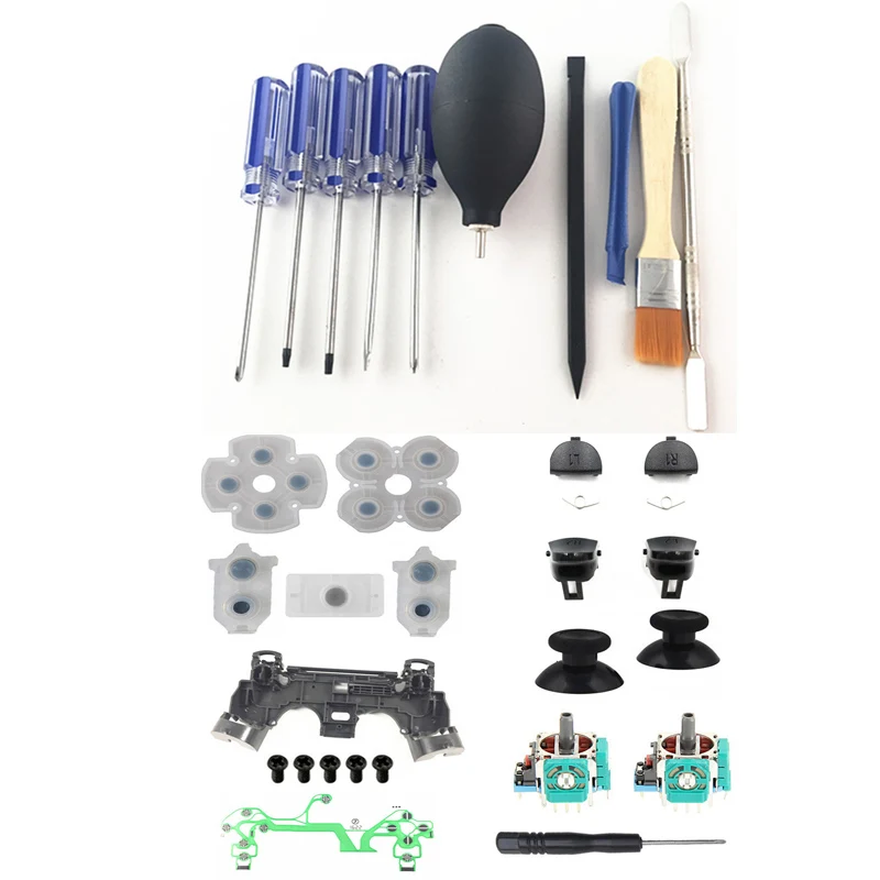 

PS4 Pro JDM 040 Opening Tools Screwdriver Kit Precision Disassembling With Repair Trigger Buttons 3D analog Joystick For PS4 Pro