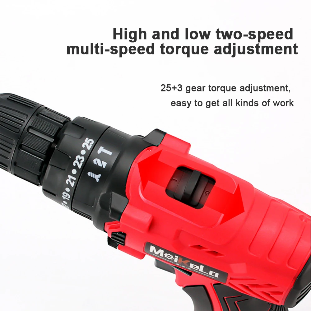 12V/25V Cordless Screwdriver Electric Screwdriver Cordless Drill Power Tools Handheld Drill Lithium Battery Charging Drill