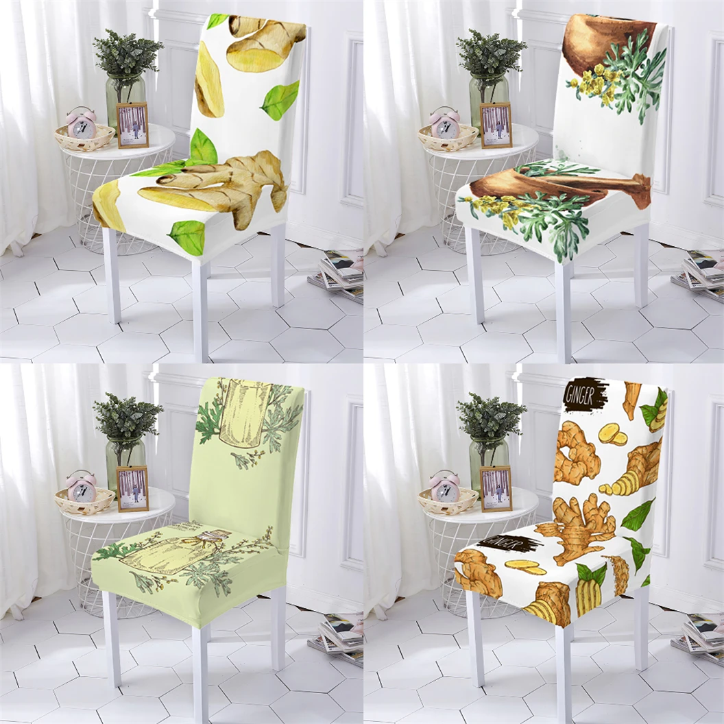 

Plant Style Cover Of Chair Bar Chairs Covers Vegetation Printing Chair Cover Room Chairs Cover Home For Wedding Hotel Stuhlbezug