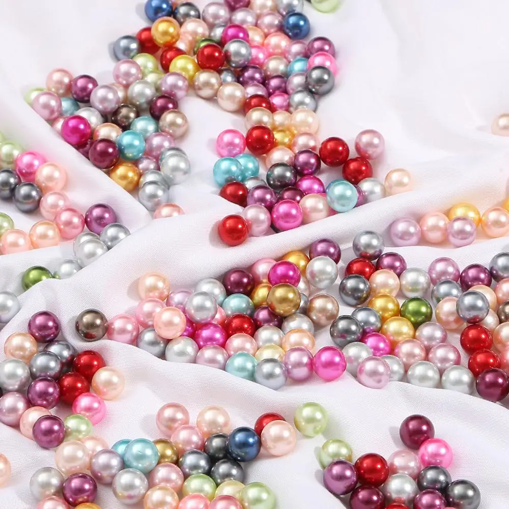 3 4 6 8 10mm Round white mix color Pearls no holes pacer Loose Beads Jewelry Making craft Garment clothes shoes hat Decoration