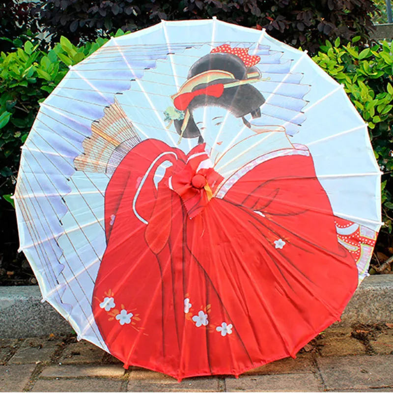 Japanese waterproof beach shade umbrella Sakura rainproof oil paper umbrella lady Japanese hotel ceiling decor parasol cosplay