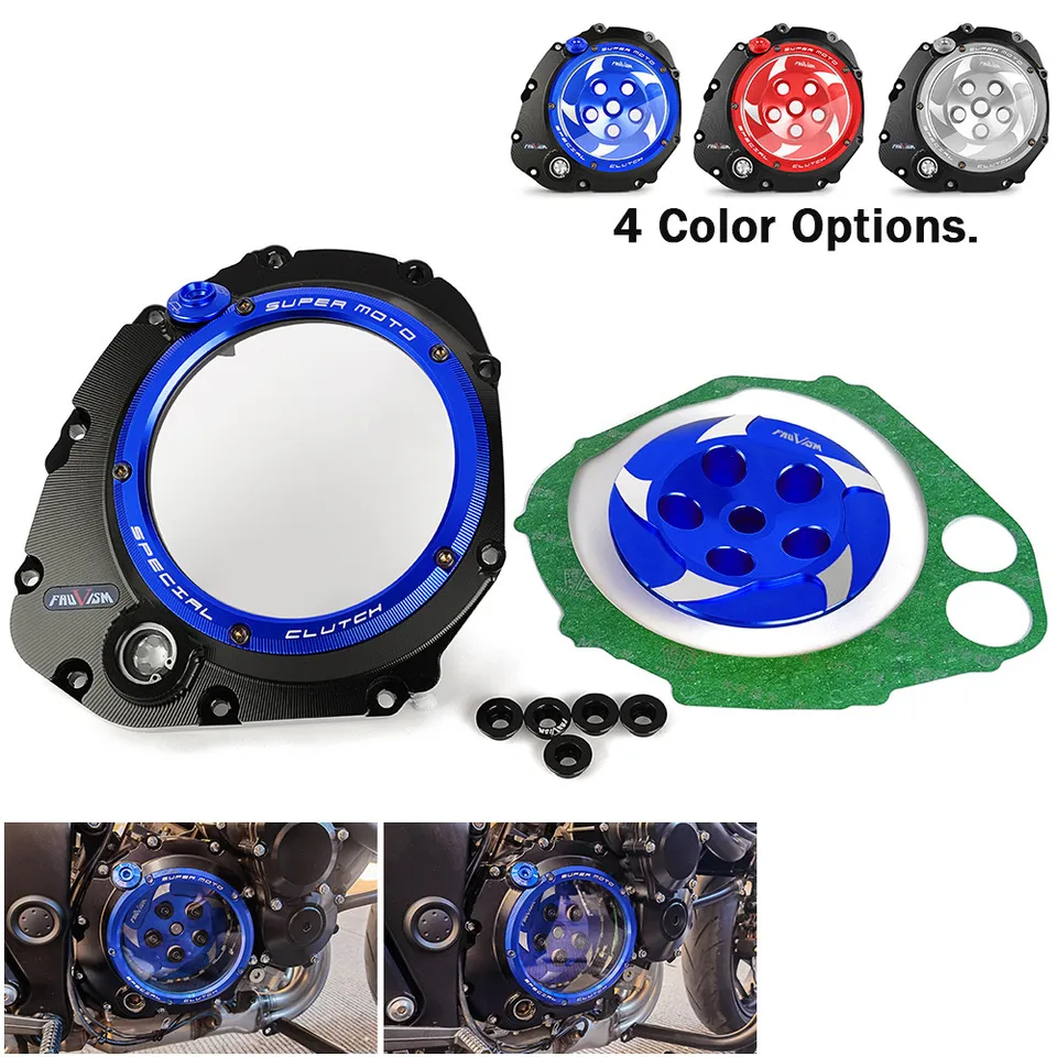 スズキgsxs750 gsxs 750 2005-2022用チュアクリアクラッチカバー,GSX-S
