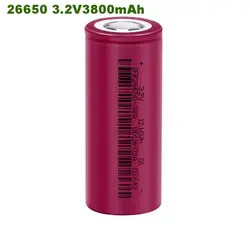 26650 Lifepo4 Cylindrical 3800mAh High Energy Density Rechargeable Battery for EV Solar Energy Storage System Trolly Golf Cart