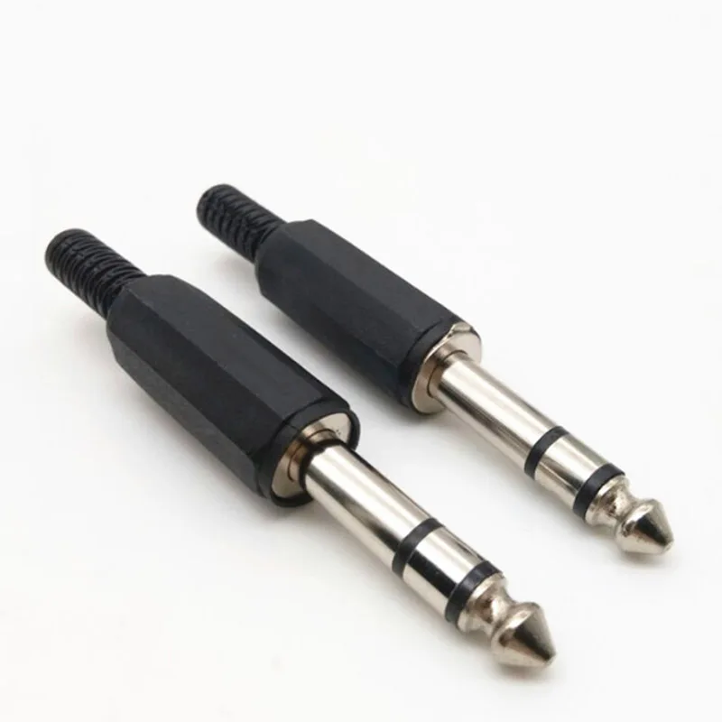 6.35mm 더블 채널 오디오 잭 플러그 헤드폰 수 커넥터 5 개, 6.35mm 스테레오 헤드셋 잭 오디오 케이블 연결 단자
